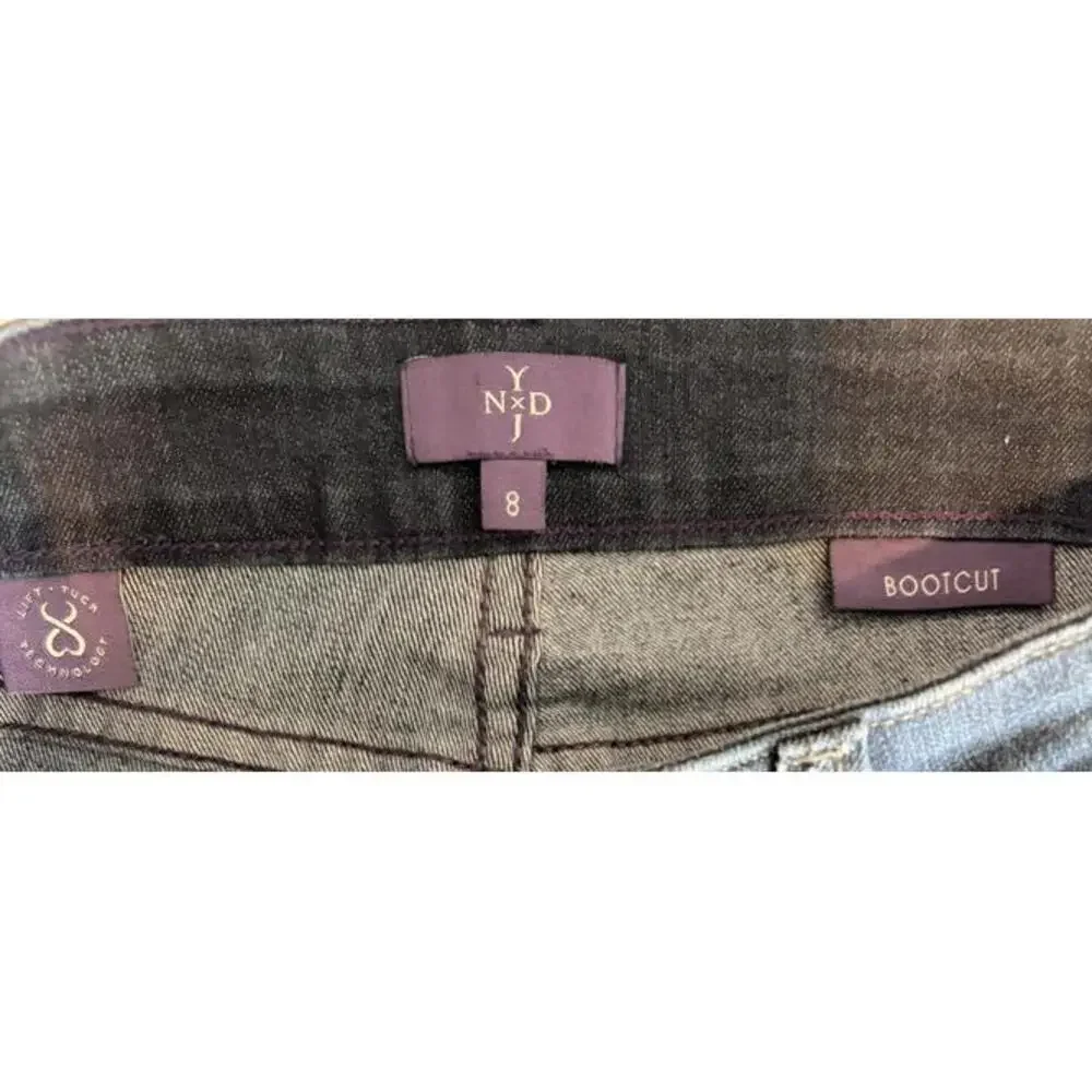 NYDJ Embroidered Bootcut Jeans Size 8‎ Stretch Denim